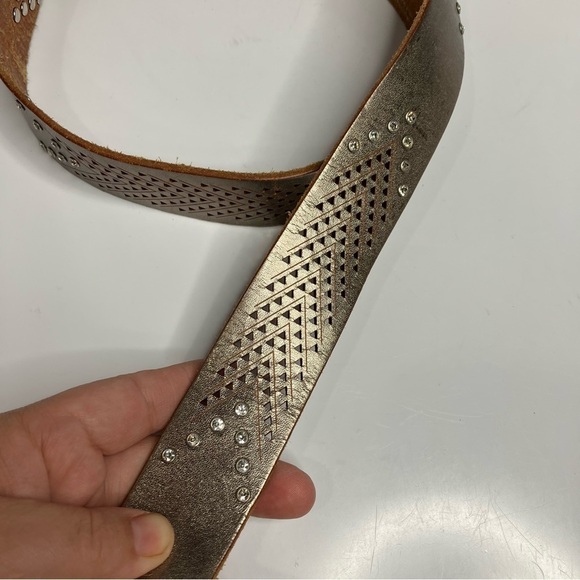 Miss Me studded leather belt size large - Picture 5 of 9